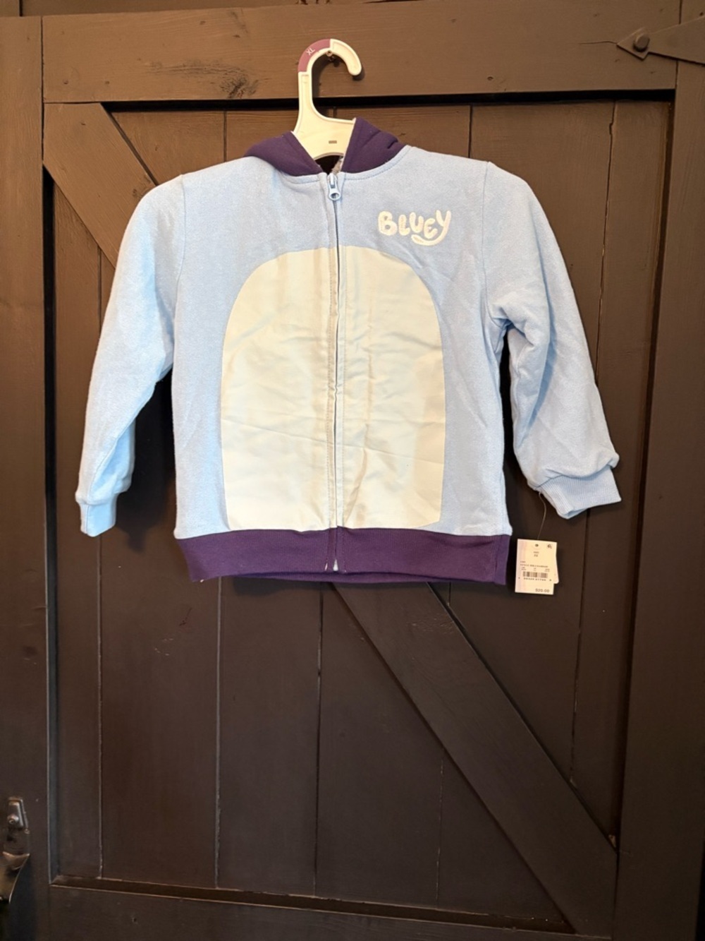 Bluey Light Blue & Purple Zip Hoodie